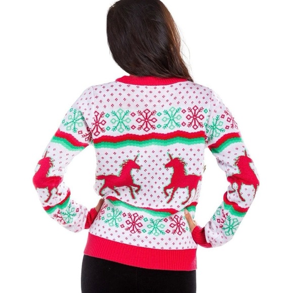 Tipsy Elves Christmicorn Cardigan Button Down Sweater 
Size Small - Picture 2 of 10